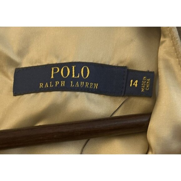 POLO RALPH LAUREN Womens Sleeveless Goat Suede Sheath Dress Palomino Tan Size 14 - Picture 2 of 6